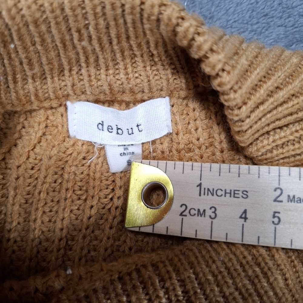 Debut Sweater Top Small Color Blocking Oversized Soft Balloon Sleeve - Picture 5 of 6